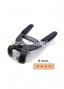 Pro-diamond shape hold punch 4mm 4-prong 
